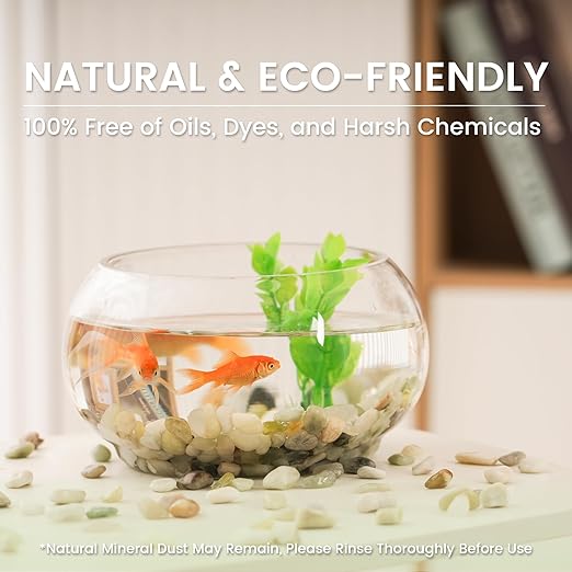 SIDONG 5 LB Jade Pebbles, 2/5 Inch Natural Decorative Polished Jade Stones, Jade River Rocks for Succulents, Cactus, Vases, Indoor Plants, Garden Landscaping, Bamboo