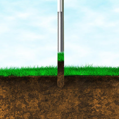 36" Soil Sample Probe Stainless Steel T-Style Handle Sampling Soil Probe Soil Sample Test Tool Kits with Foot Pedal and Reusable Sample Bags for Farm/Agriculture/Garden/Lawn/Golf Course