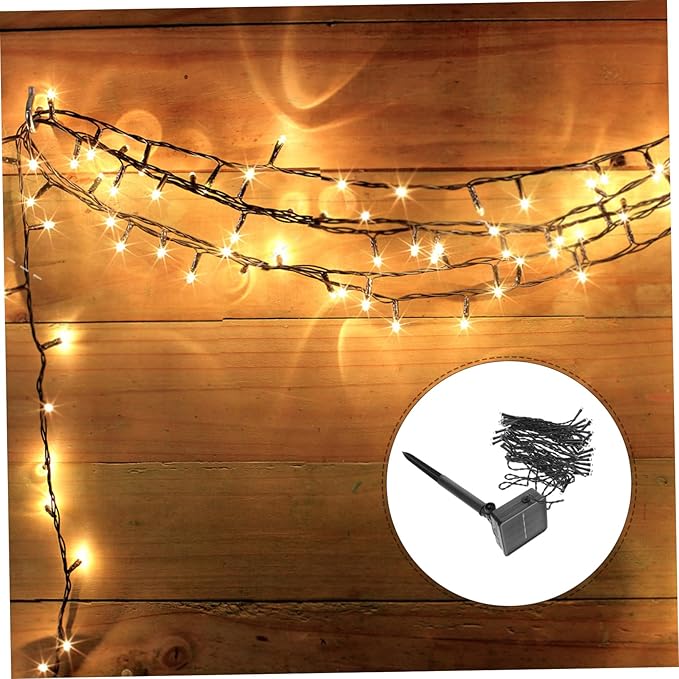Outdoor Solar String Lights LED Warm White Solar Powered Garden Patio Balcony Decorative Lights with Easy Installation Weatherproof Design