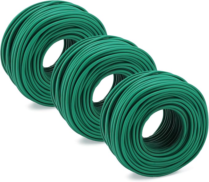 YDSL 88 feet Garden Flexible Wire, 3Pcs Soft Twist Plant Ties for Plant Vines and Office Organization (Diameter - 3MM)