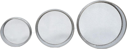 3PCS Soil Sifter for Rocks Sand Compost Sieve