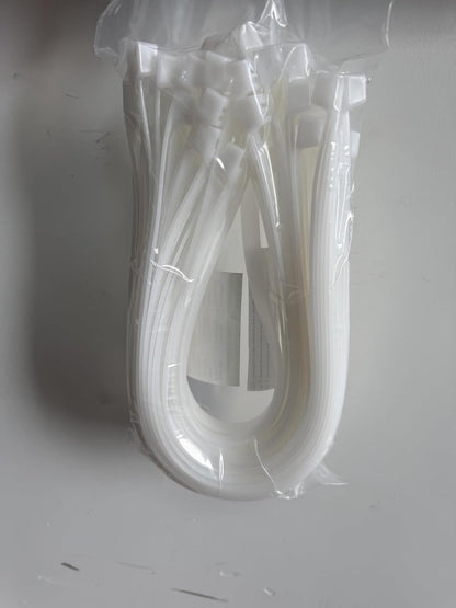 XINGO 24 inch White Long Zip Ties Heavy Duty 100 PCS, 200LBS Ultra Strong Plastic Wire Ties, Large Cable Ties Extra Long Tie Wraps, Indoor and Outdoor UV Resistant