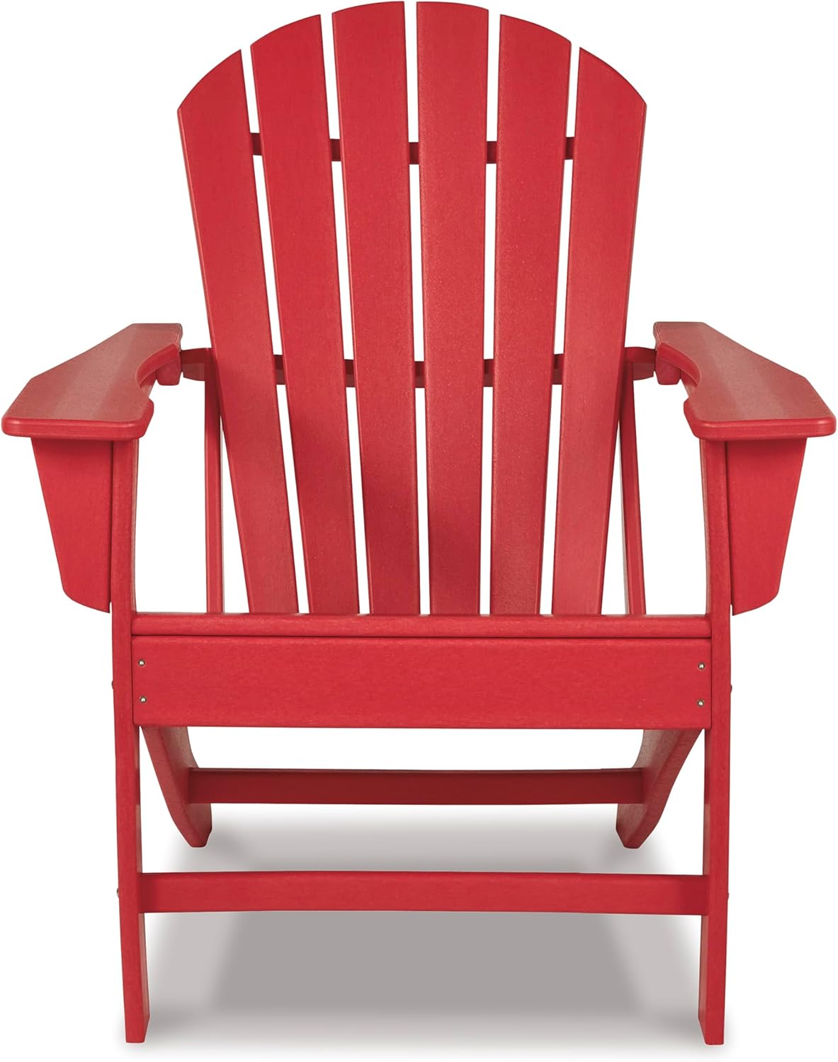 Signature Design by Ashley Sundown Treasure Outdoor Patio HDPE Weather Resistant Adirondack Chair, Red