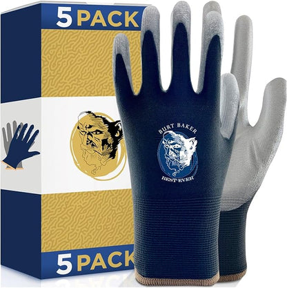 No-Slip Grip Boost Lightweight Work Gloves (PRECISION FIT) Heavy Duty Dipped Slip Resistant Men & Womens