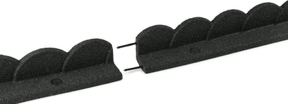 Playsafer L Shaped Flexible Rubber Scalloped Edger for Lawns Landscaping and Playground | Easy No Dig Installation| 4' Long (6, Dark Gray)