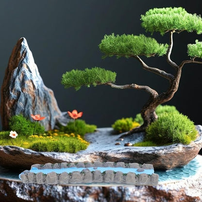 jojofuny 2pcs Miniature River: Diorama Resin Stream for Fairy Garden Accessories - Fairy Garden Pond for Dollhouse Landscape Scenery Layout Home Decoration