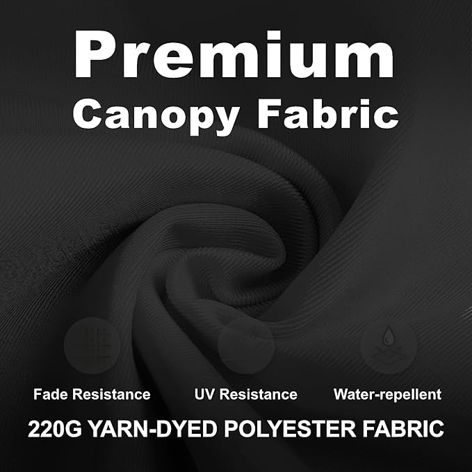 11FT Cantilever Umbrella with Base Large Curvy Outdoor Aluminum Offset Umbrella w/ 360° Rotation, UV Resistant Canopy for Patio, Garden, Backyard, Black