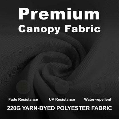 11FT Cantilever Umbrella with Base Large Curvy Outdoor Aluminum Offset Umbrella w/ 360° Rotation, UV Resistant Canopy for Patio, Garden, Backyard, Black