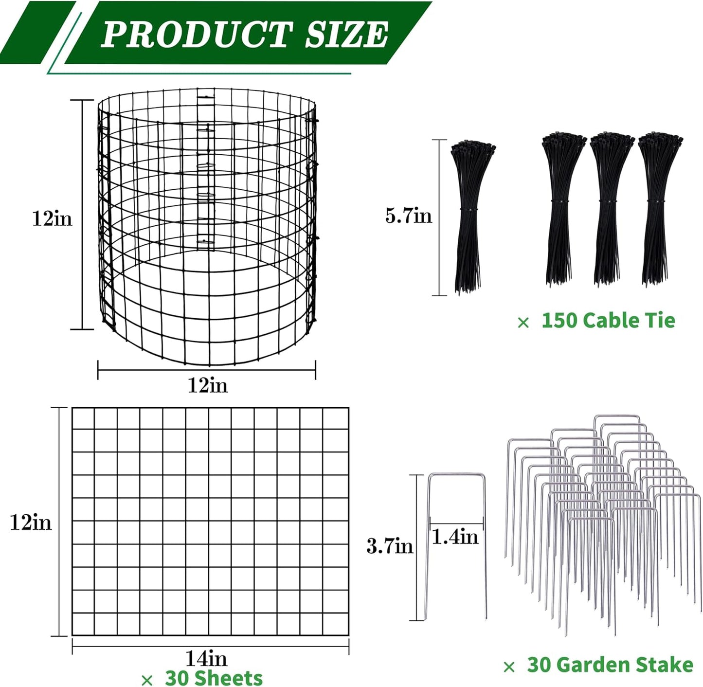 Adnee 10 Packs Wire Plant Protector from Animals - 12" H X 12" D Metal Mesh Plant Cage Covers - Sturdy Garden Bunny Barricades Chicken Wire Cloche for Plants Shrubs Vegetables Flowers