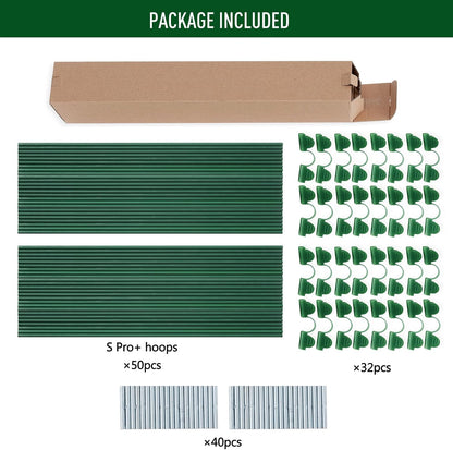 MAXPACE Greenhouse Hoops for DIY Grow Tunnels Less Than 2.7ft Wide, Rust-Free Fiberglass Support Hoops Frame for Garden Fabric, Plant Support Garden Stakes, Gardening Supplies, 50pcs