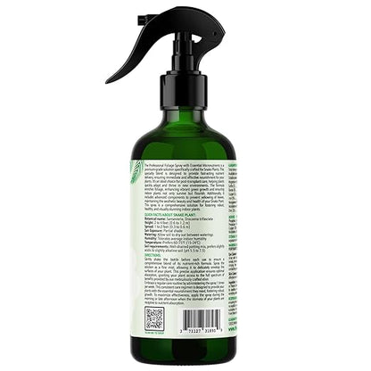 Professional Foliar Plant Spray with Essential Micronutrients 3-1-2 for Snake Plants, Dracaena trifasciata, Sansevieria - Liquid Fertilizer - Plant Food - Plant Shine - Plant Care (16 OZ)