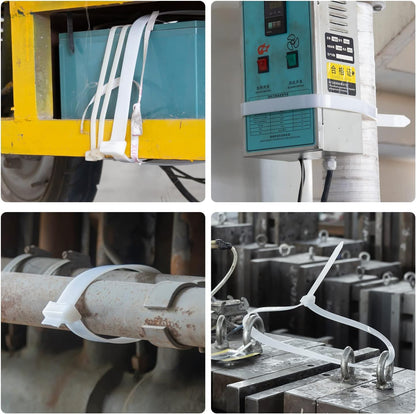 12 inch Blue Zip Ties Heavy Duty 100 PCS, 250 LBS Ultra Exclusive Strong Plastic Wire Ties, Large Cable Ties Extra Long Tie Wraps, Indoor and Outdoor UV Resistant