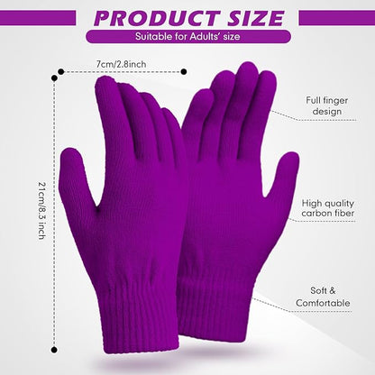 SATINIOR Magic Winter Gloves Unisex Gloves Knit Stretchy Mitten Full Fingers Warm Mitten for Men Women Sports