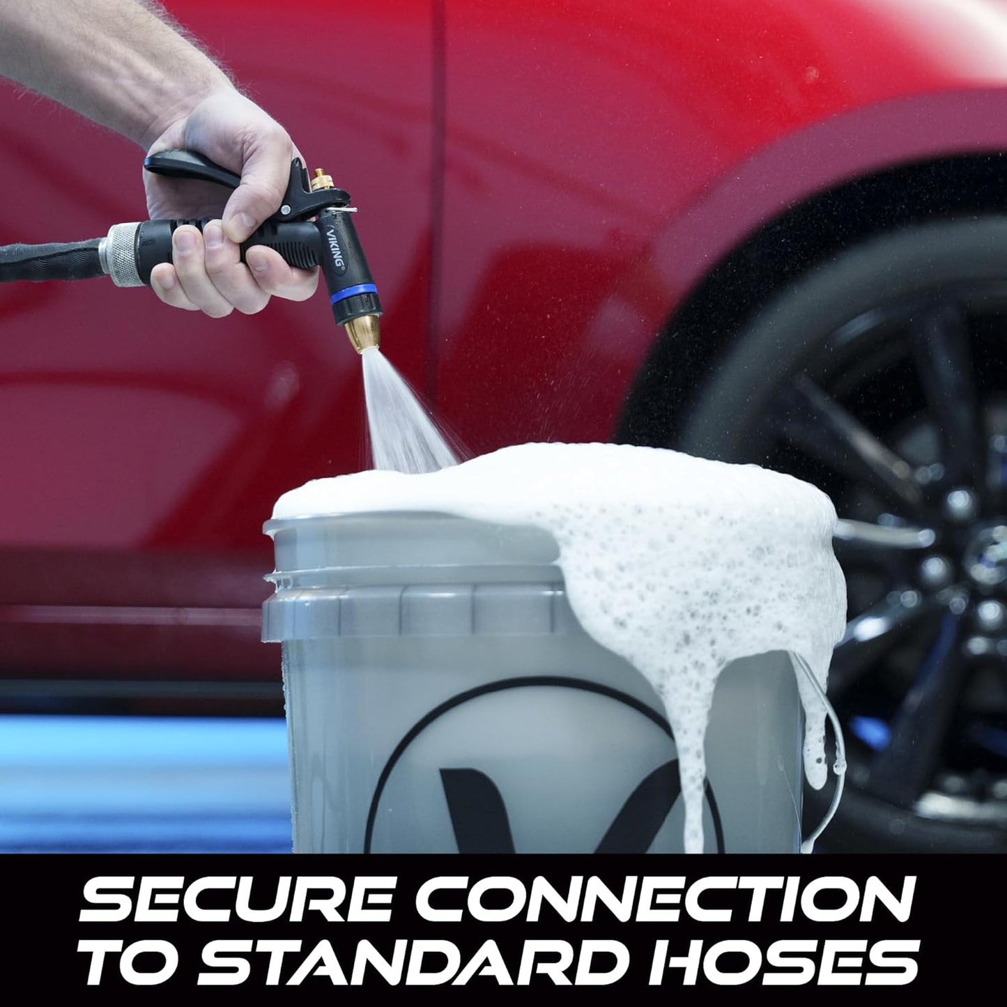 VIKING Hose Nozzle, Garden Hose Nozzle, Adjustable and Heavy Duty for Washing Car, Watering Plants, Washing Pets, and Home Use, 2 Pack