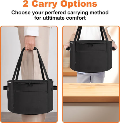 Pizza Oven Carry Bag for Solo Stove Pi Pizza Oven, Waterproof Dustproof Solo Stove Pi Shelter, Storage Bag with Durable Handles, 21" Dia x 16" H Caryy Case for PizzaOven