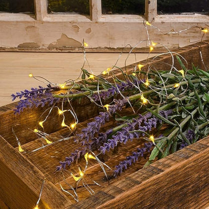 2 Pack Solar Powered Fairy String Lights Outdoor Waterproof 8 Modes Twinkle Christmas Decorations Lights, Each 33ft-100LED, 40ft-120LED, 66ft-200LED, 80ft-240LED, (Warm White, 66)