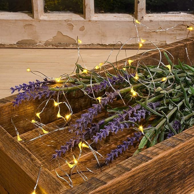 2 Pack Solar Powered Fairy String Lights Outdoor Waterproof 8 Modes Twinkle Christmas Decorations Lights, Each 33ft-100LED, 40ft-120LED, 66ft-200LED, 80ft-240LED, (Warm White, 33)