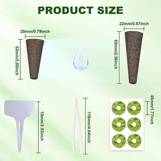 133 Pack Hydroponic Pods Supplies for Aerogarden Pods, Grow Sponges for Hydroponics, Seed Pods Kit with 60 Grow Sponges, 60 Pod Labels,12 Plant Labels, 1 Tweezer for Hydroponic Indoor Garden System