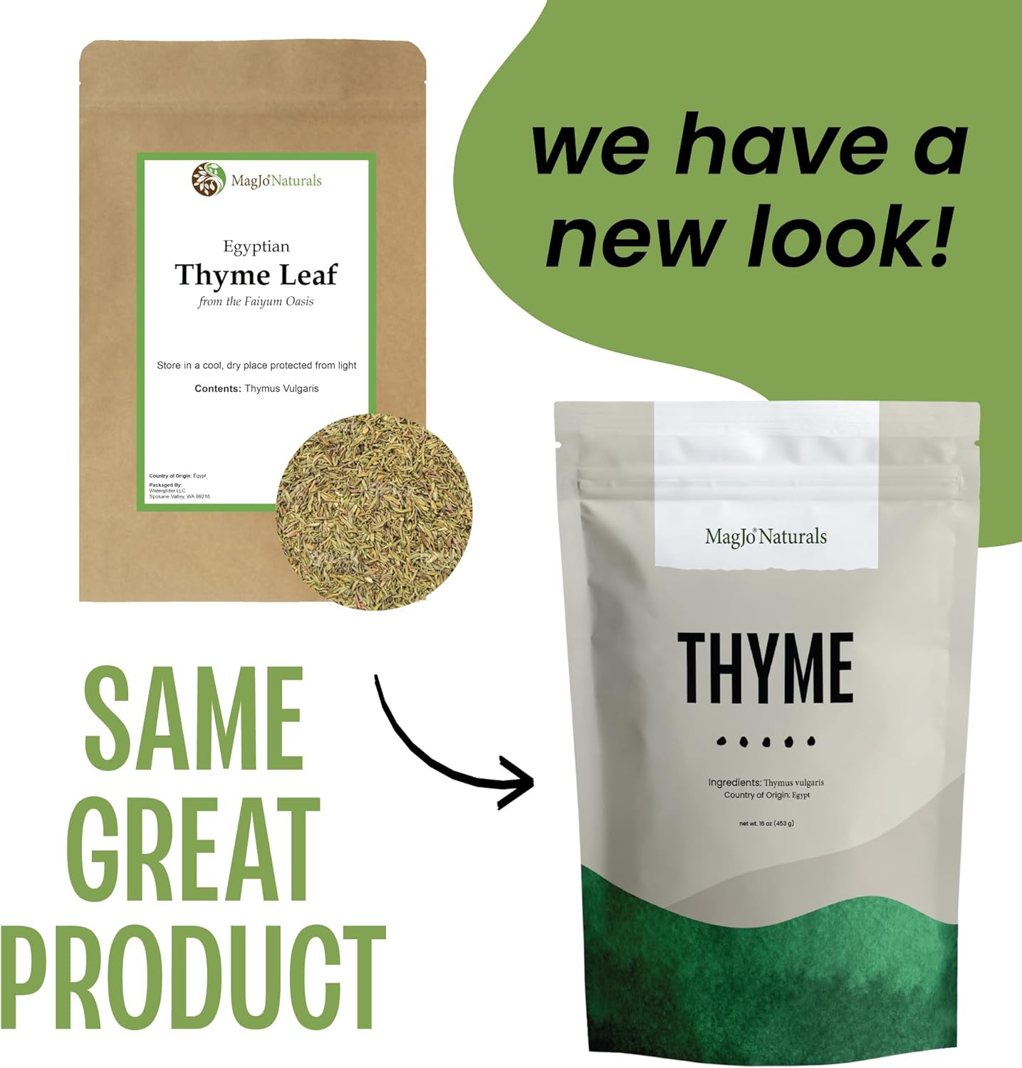 Thyme Leaf | Loose Leaf | Bulk 1 Pound bag | MagJo Naturals