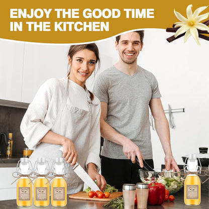 20Pcs 4 oz Swing Top Glass Bottles for Vanilla Extract Homemade,Flip Top Glass Bottles for Food Storage Canister for Hot Sauce Beans