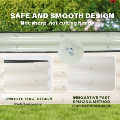 Galvanized Raised Garden Bed Kit Outdoor Metal Garden Planter Box for Backyard Gardening, Planting Vegetables, and Patio (47.2"x23.6"x11.8")