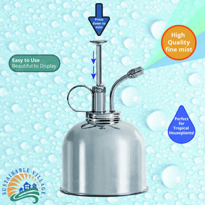Watering Can Indoor Plants - Nickel Plant Mister - Stylish and Rust Resistant Watering Cans for Healthy Hydration - Prevents Overwatering