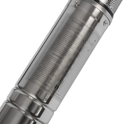 Deep Well Submersible Pump 110V 370W Electric Solar Powered Water Pump, 16 GPM Flow, 157ft Lift, Farm Ranch Irrigation Submersible Bore Hole Deep Well Pump 3420 RPM