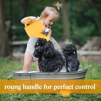 Meooeck 6 Pieces Plastic Watering Can for Kids Small Beach Toy Watering Can Toys for Childs Toddler Boys Girls Water Play Outdoor Gardening Play Time Practical Use, Yellow, Pink, Blue