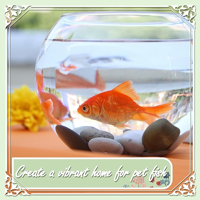 5lbs Natural River Rocks, Polished Pebbles for Plants Garden, 1-2 inch Decorative Jade Stones, Ideal for Fish Tank, Vases, Crafting, Home Decor and Garden Landscaping Rocks,Jade