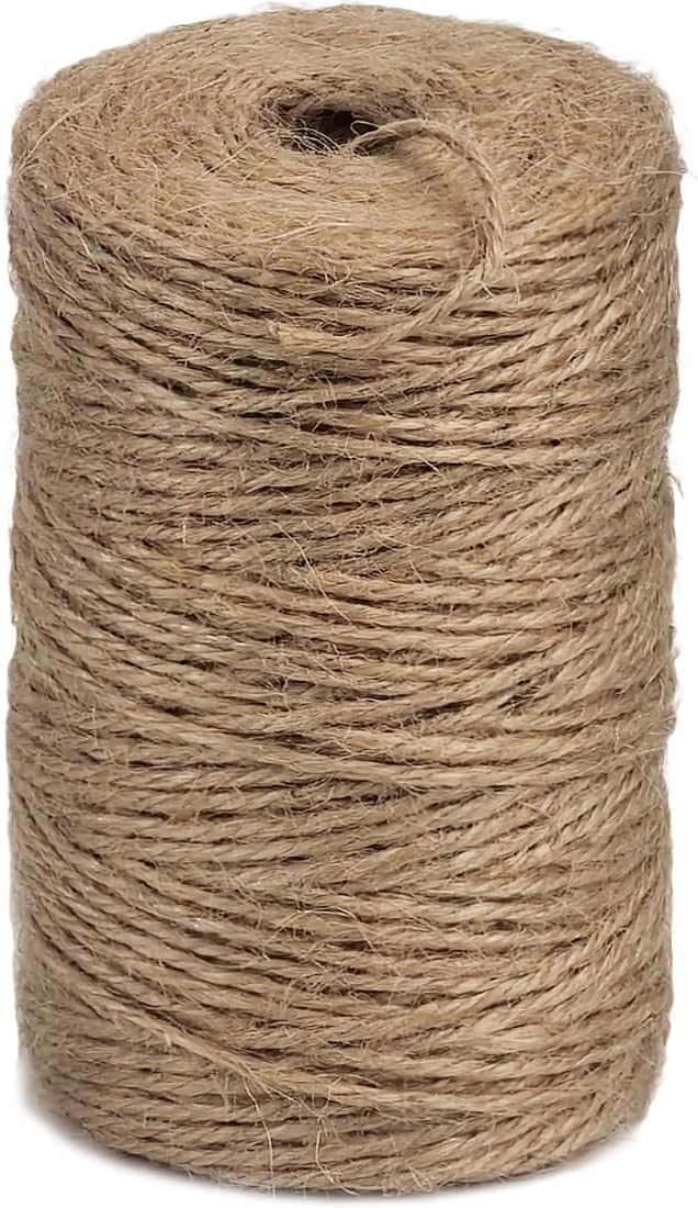 PerkHomy Garden Twine Strong Natural Jute 400 Feet Long Brown Twine for Gardening Tomato Climbing Plant Tie Floristry Crafts Gift Wrapping Packing Decor (Brown 2mm * 400feet)