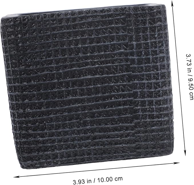 Creative Nordic Style Cement Flowerpot with Drainage Succulent Planter for Indoor Home Office Decor Modern Straight-Edged Geometric Design Container