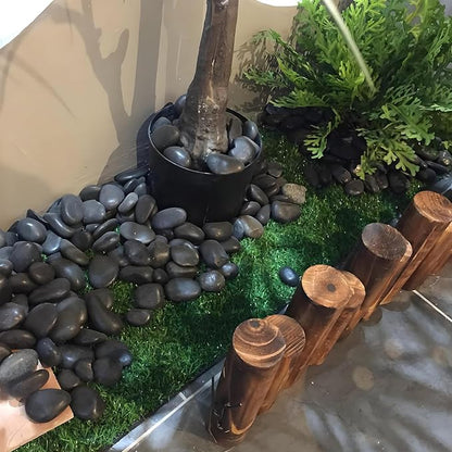 20 Pounds Black Natural Decorative River Pebbles, 2-3 Inch Black Ornamental River Pebbles for Garden Landscaping, Home Décor, Outdoor Paving, Fountain Decoration.