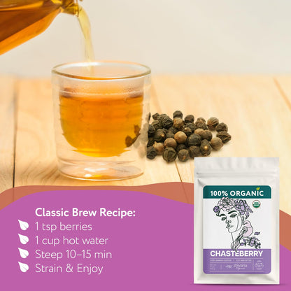 Super Value Pack 5 LB - Organic Chasteberry (Vitex) – Whole Dried Berries – Edible Grade for Tea, Tinctures & Herbal Crafts