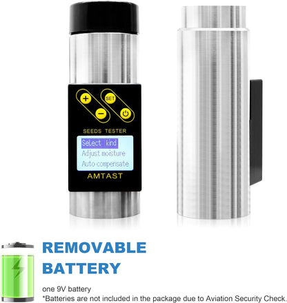 Grain Moisture Meter High Precision Grain Moisture Tester with Temperature Portable Seed Moisture Meter for 18 Grains Including Wheat, Soybean, Coffee and More