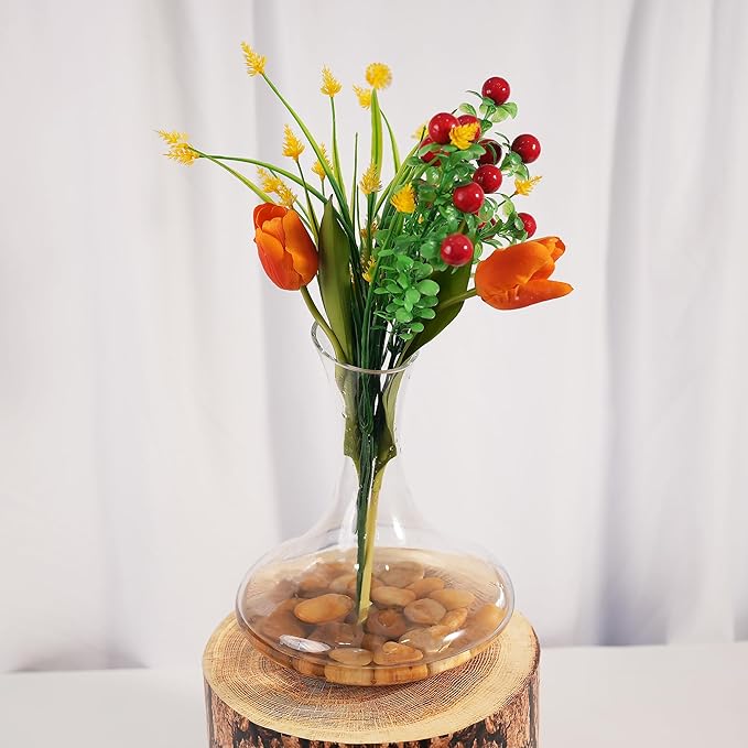 StoneCreek 12 LBS River Rocks, Large Size, Decorative Garden Stones for Plant Landscaping, Polished Gravel Filler Pebbles for Home Decoration, Vases, Succulents(Pale Yellow Pebbles)