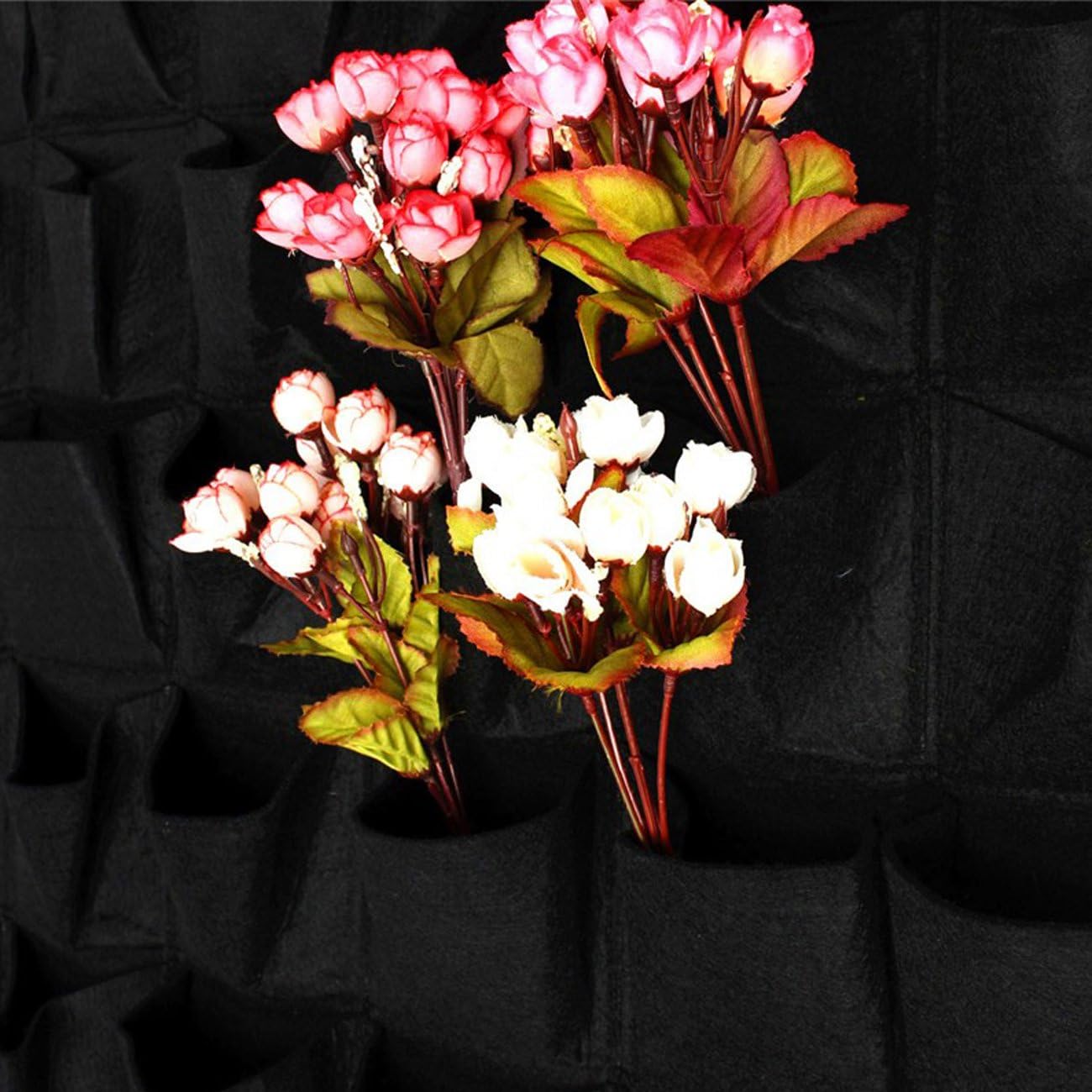 Ogrmar 36 Pockets Vertical Wall Garden Planter Plant Grow Bag for Flower Vegetable for Indoor/Outdoor (36 Pockets, Black)