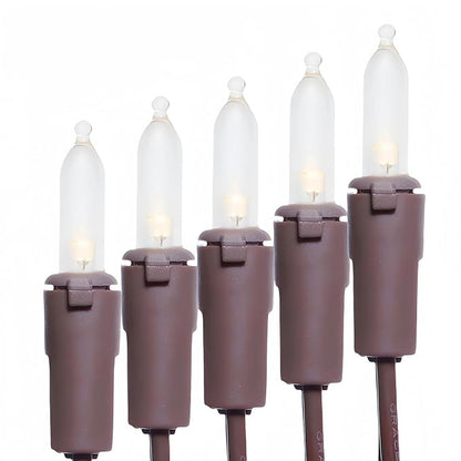 LUCKY SHINE 150 LED Warm White Christmas Lights with 50 Ft Brown Wire, UL Listed and Commercial Grade Decorative Lighting String, for Indoor and Outdoor Party, Garden, Patio