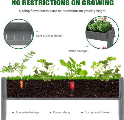 Wooden Vertical Raised Garden Bed, 5 Tier Garden Planters Raised Beds Freestanding Plant Stand Flower Rack Wooden Planter Box for Plants Herbs Flowers Vegetables Outdoor Indoor Gardening