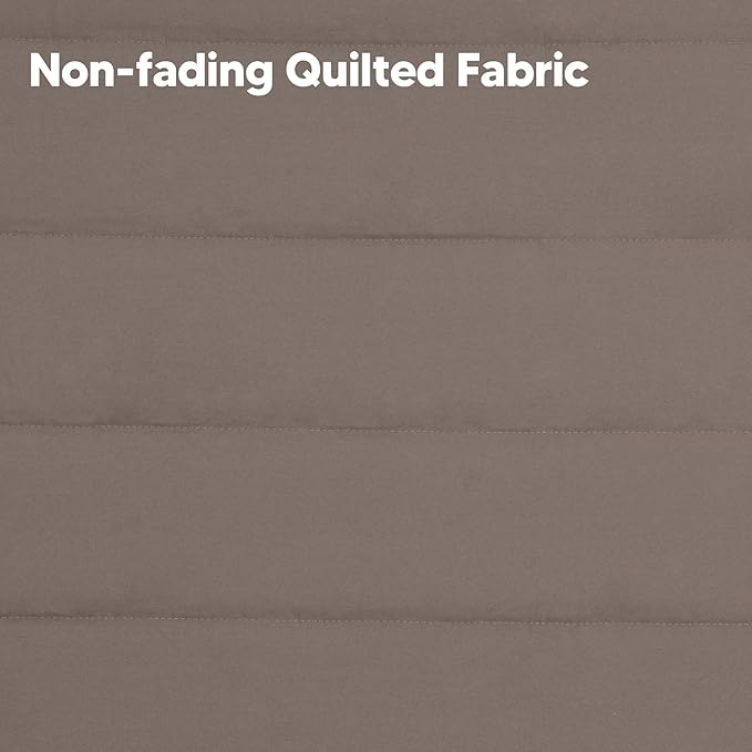 SUNCREAT Double Quilted Hammock with Hardwood Spreader Bar, Extra Large Soft Pillow, Heavy Duty 2 Person Hammock for Indoor, Outdoor, Brown