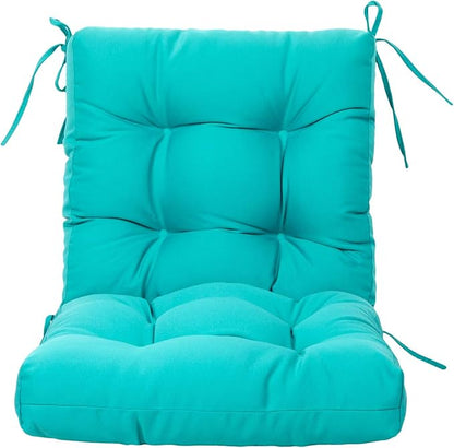 ARTPLAN All Weather Chair Outdoor Cushions Wicker Tufted Pillow with Back for Outdoor Furniture,Teal