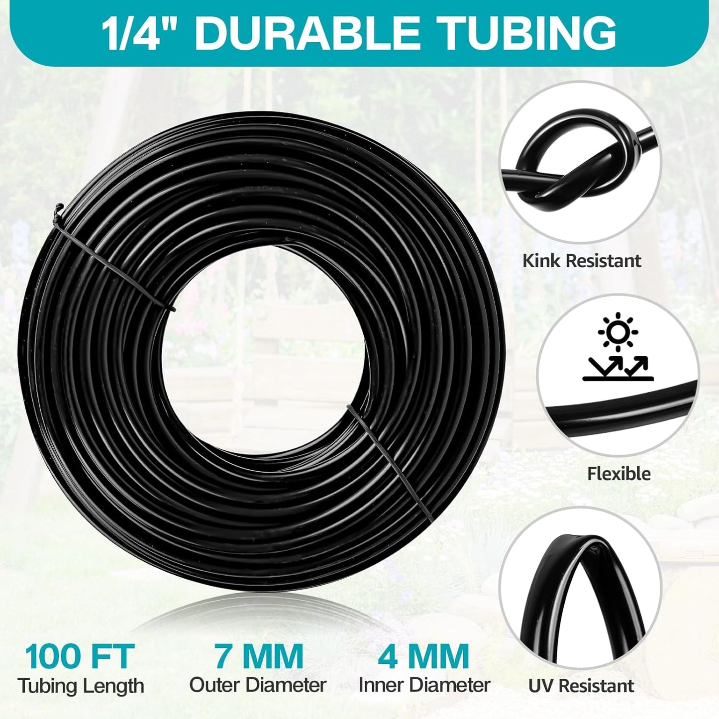 OnBrand Patio Water Misters for Cooling Outdoor, 100FT Mister for Outside with 3/4" Adapter and Filter, Misting Cooling System with 2 T-Joints and 30 Brass Nozzles for Greenhouse Trampoline Coop