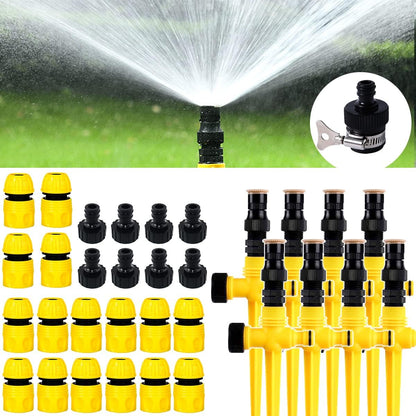 360° Rotation Auto Irrigation System Garden Lawn Sprinkler Patio, Garden Sprinkler Lawn, 90°/180°/360°, Adjustable at Will for Outdoor Grass Yard (8 PCS)