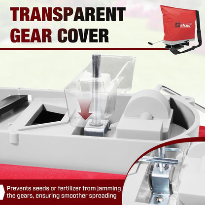 Bag Seed Spreader, Multiple Spread Options, Fit for Spreading Grass Seeds and Fertilizers, Red