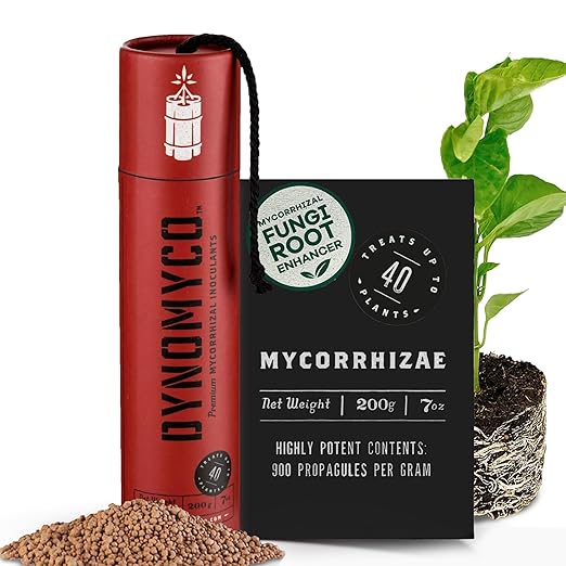 DYNOMYCO Granular Mycorrhizal Fungi Inoculant, 200g / 7oz – Boosts Root Growth, Yields & Nutrient Uptake – 900 Propagules/g, Concentrated Granules, & OMRI Listed – Biofertilizer for Plant Growth