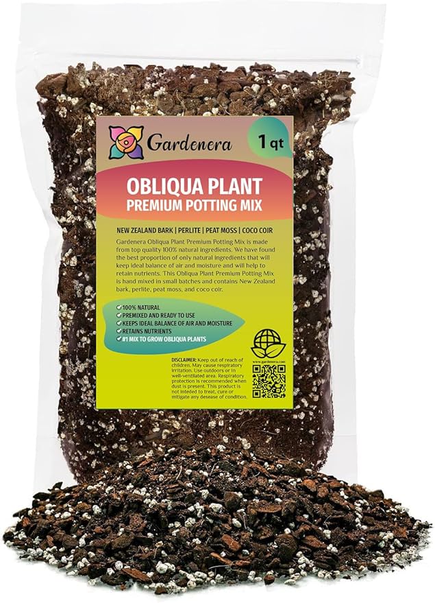 GARDENERA Handcrafted Monstera Obliqua Potting Mix - Optimal Nutrients for Vibrant Growth by Gardenera - 1 Quart
