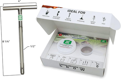 MySoil Test Kit Starter Pack, Unlock Your Lawn & Garden Potential, Complete & Accurate Nutrient and pH Analysis with Recommendations Tailored to Your Soil and Plant Needs | 1 Test Kit + 1 Soil Probe