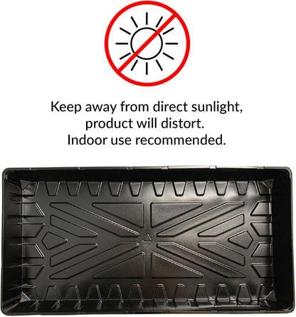 Jiffy Seed Starting Watertight Plastic Plant Tray, 10.75" x 21" - 10 Trays