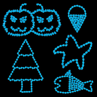 OSOPOLA 150 PCS Luminous Stones - Blue Glow Rocks Decorations DIY Decorative Pebbles for Aquarium Fish Tank Sidewalk Garden Path Patio Terrace Lawn Yard Ornaments Blueness Cobbles Decor FD05BL150