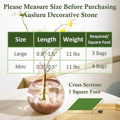 11lbs White Natural River Rocks, Polished Pebbles for Plants Garden, 1-2 inch Decorative White Stones, Ideal for Fish Tank, Vases, Crafting, Home Decor and Garden Landscaping Rocks,White