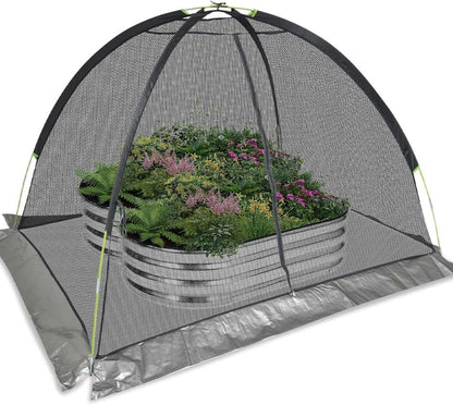 Plant Cover Crop Cage: Breathable Mesh Netting with Zipper Access UV-Proof 7x5x4.4FT for Vegetable Beds & Berry Bushes